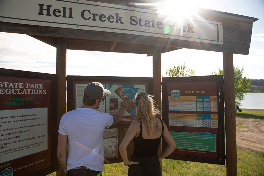 Hell Creek State Park Sign